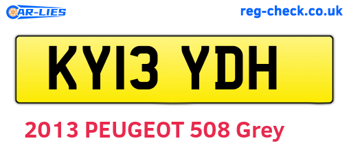 KY13YDH are the vehicle registration plates.