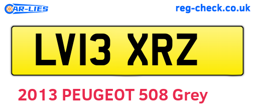 LV13XRZ are the vehicle registration plates.