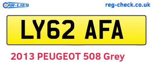 LY62AFA are the vehicle registration plates.