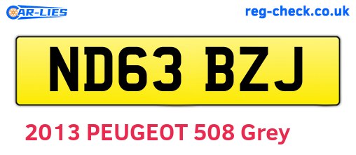 ND63BZJ are the vehicle registration plates.
