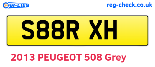 S88RXH are the vehicle registration plates.