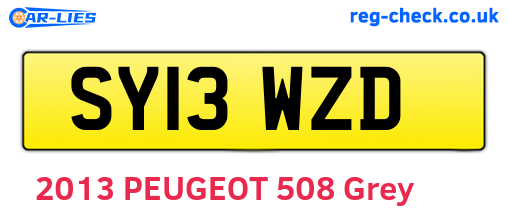 SY13WZD are the vehicle registration plates.