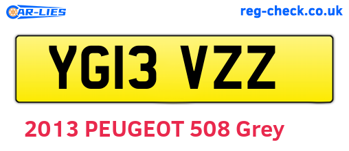 YG13VZZ are the vehicle registration plates.