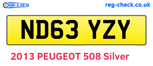 ND63YZY are the vehicle registration plates.