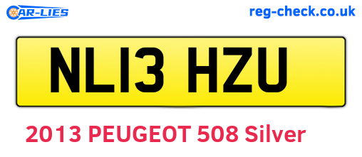 NL13HZU are the vehicle registration plates.