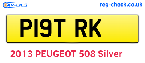 P19TRK are the vehicle registration plates.