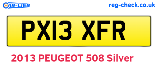PX13XFR are the vehicle registration plates.