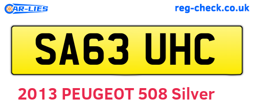 SA63UHC are the vehicle registration plates.