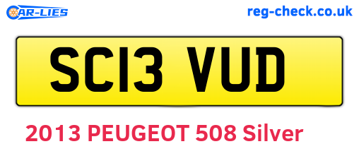SC13VUD are the vehicle registration plates.