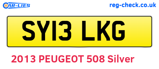 SY13LKG are the vehicle registration plates.