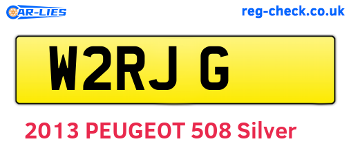 W2RJG are the vehicle registration plates.