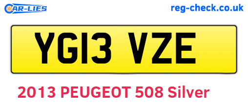 YG13VZE are the vehicle registration plates.