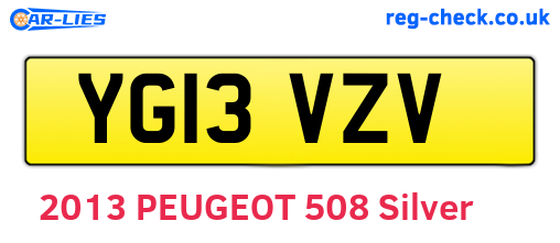 YG13VZV are the vehicle registration plates.