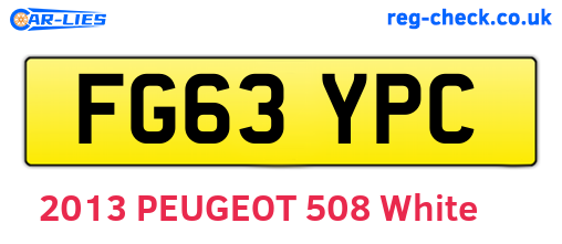 FG63YPC are the vehicle registration plates.