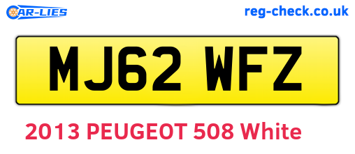 MJ62WFZ are the vehicle registration plates.