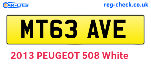 MT63AVE are the vehicle registration plates.
