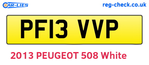 PF13VVP are the vehicle registration plates.