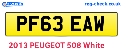 PF63EAW are the vehicle registration plates.