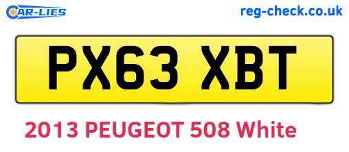 PX63XBT are the vehicle registration plates.