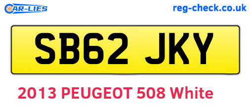 SB62JKY are the vehicle registration plates.