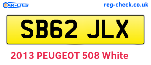 SB62JLX are the vehicle registration plates.