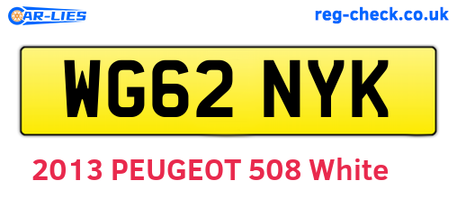 WG62NYK are the vehicle registration plates.