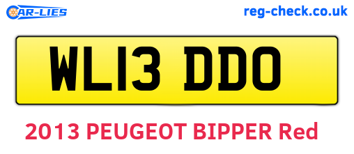 WL13DDO are the vehicle registration plates.