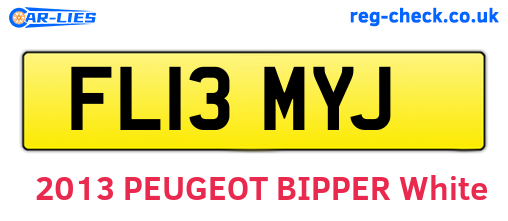 FL13MYJ are the vehicle registration plates.