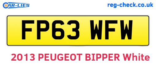 FP63WFW are the vehicle registration plates.