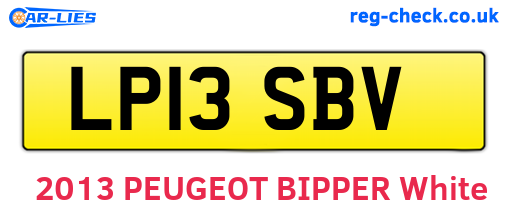 LP13SBV are the vehicle registration plates.