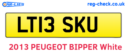 LT13SKU are the vehicle registration plates.