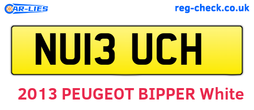 NU13UCH are the vehicle registration plates.