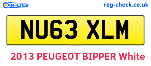 NU63XLM are the vehicle registration plates.