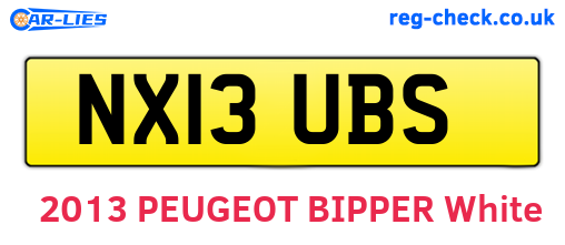 NX13UBS are the vehicle registration plates.