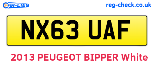 NX63UAF are the vehicle registration plates.