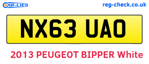 NX63UAO are the vehicle registration plates.