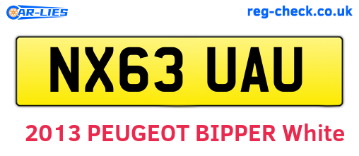 NX63UAU are the vehicle registration plates.