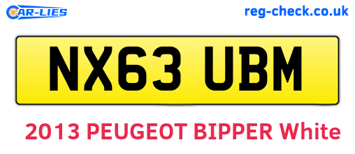 NX63UBM are the vehicle registration plates.