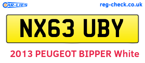 NX63UBY are the vehicle registration plates.