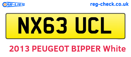 NX63UCL are the vehicle registration plates.