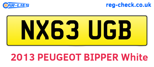 NX63UGB are the vehicle registration plates.