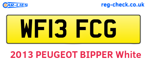 WF13FCG are the vehicle registration plates.