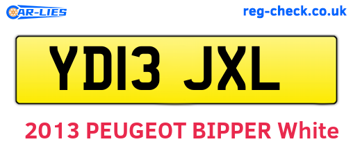 YD13JXL are the vehicle registration plates.