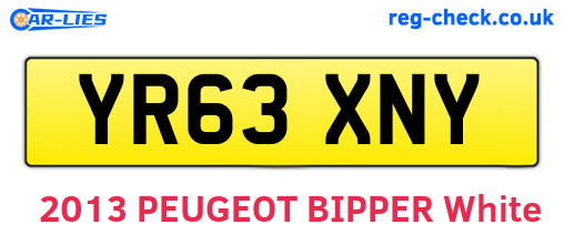YR63XNY are the vehicle registration plates.