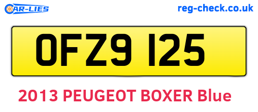 OFZ9125 are the vehicle registration plates.