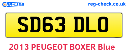 SD63DLO are the vehicle registration plates.