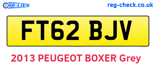 FT62BJV are the vehicle registration plates.