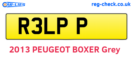 R3LPP are the vehicle registration plates.