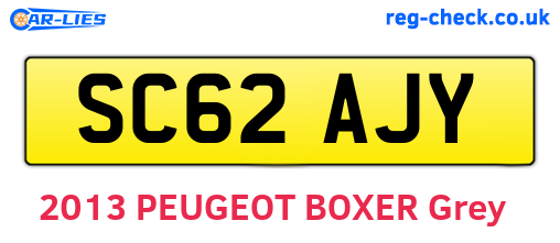 SC62AJY are the vehicle registration plates.