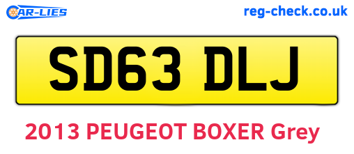 SD63DLJ are the vehicle registration plates.
